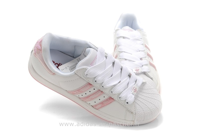 adidas superstar femme rose pale et blanche